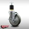 Service Caster 5'' SS Gray Poly Swivel 1-7/8'' Expanding Stem Caster with Brake SCC-SSEX20S514-PPUB-TLB-178 - alternate 2